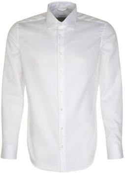 Seidensticker Bügelfreies Twill Business Hemd in Slim mit Kentkragen Uni (01.643510-0001) weiß