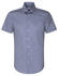 Seidensticker Popeline Kurzarm Business Hemd in Shaped mit Kentkragen Druck (01.843911-0013) blau