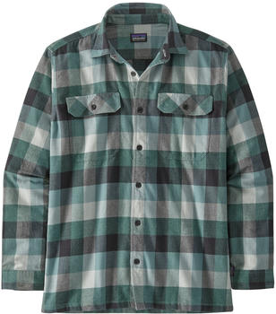 Patagonia Men's Long-Sleeved Organic Cotton Midweight Fjord Flannel Shirt Nouveau Green
