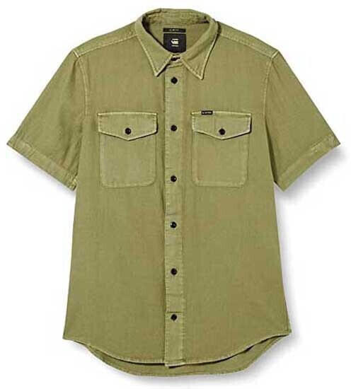 G-Star Marine Service Slim Fit Short Sleeve Shirt (D19751-7647-D855) green