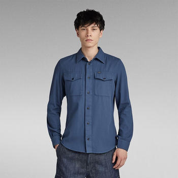 G-Star Marine Slim Fit Long Sleeve Shirt (D20165-D454-G084) blue