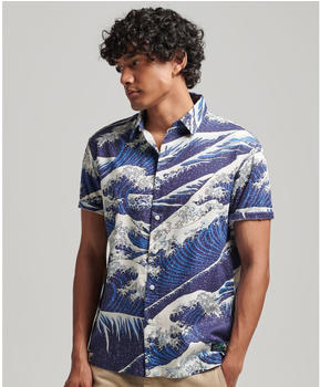 Superdry Vintage Hawaiian Short Sleeve Shirt (M4010620A) blau