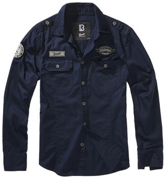 Brandit Luis Vintage Long Sleeve Shirt (4023) navy