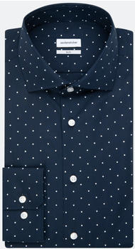 Seidensticker Popeline Business Hemd in Slim mit Kentkragen Punkte (01.695327-0019) blau