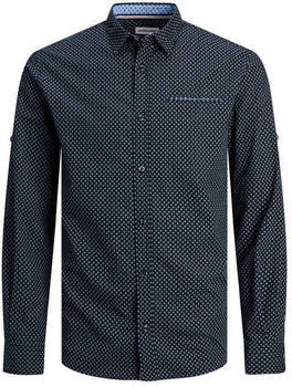 Jack & Jones Remy Detail Long Sleeve Shirt (12235969) Navy Blazer