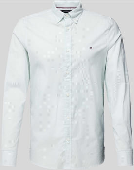 Tommy Hilfiger Slim Fit Freizeithemd mit Allover-Muster (MW0MW33762) weiß