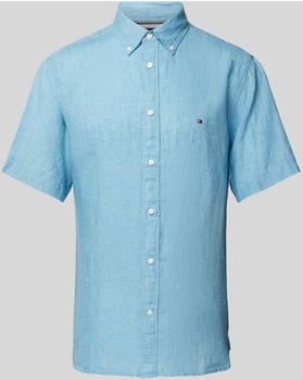 Tommy Hilfiger Regular Fit Leinenhemd mit Button-Down-Kragen (MW0MW35207) hellblau
