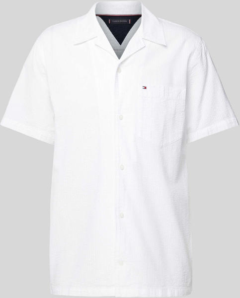Tommy Hilfiger Regular Fit Freizeithemd mit Logo-Stitching (MW0MW35211) weiß