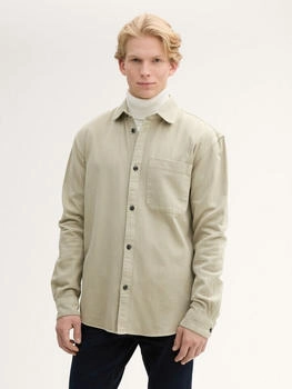 Tom Tailor Denim Langarmhemd Relaxed Fit beige abbey stone Tom Tailor Denim Langarmhemd Relaxed Fit beige abbey stone