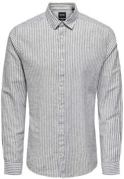 Only & Sons Streifenhemd Slim Fit blau