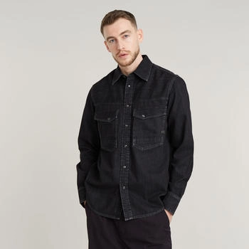 G-Star Dakota Slim Hemd schwarz blau D23616-D540-G865