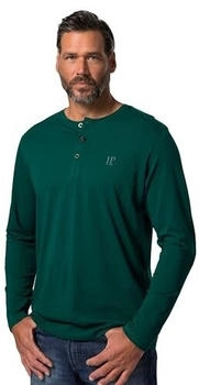 JP 1880 Henley Shirt Langarm Knopfleiste dschungelgrün 702555455