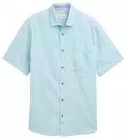 Tom Tailor Herren Kurzarm Hemd COTTON LINEN SHIRT - Regular Fit S 1045098-37198