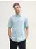 Tom Tailor Regular Fit Kurzarmhemd mit Leinenanteil pastel turquoise chambray (1045098)