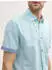 Tom Tailor Regular Fit Kurzarmhemd mit Leinenanteil pastel turquoise chambray (1045098)