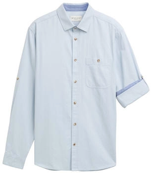 Tom Tailor Regular Fit Hemd mit verstellbarer &Auml;rmell&auml;nge light blue straight structure (1045091)