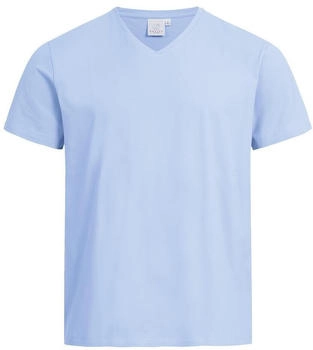 Greiff Shirt Kurzarm V-Ausschnitt Regular Fit hellblau
