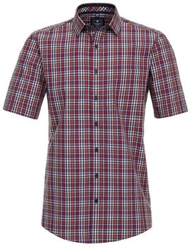 Redmond Kurzarmhemd kariert Modern Fit rot