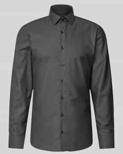 Eterna Businesshemd uni-struktur slim fit schwarz Eterna Businesshemd uni-struktur slim fit schwarz