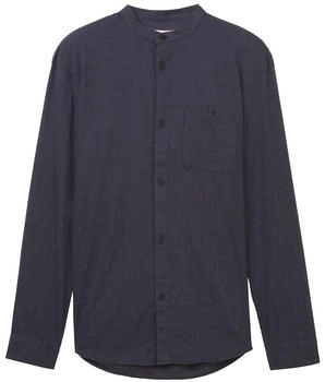 Tom Tailor Denim Regular Fit Hemd aus Baumwolle (1042539) navy herringbone structure
