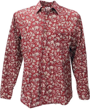 Guru-Shop Indisches Hemd Kurze Kadhi Kurta braun Baumwolle