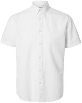 Selected Freizeithemd Leinenanteil Regular Fit 178615 weiß