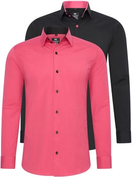 Rusty Neal Hemd pink schwarz