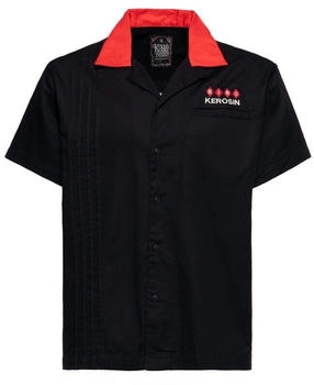 King Kerosin Kurzarmhemd Speed Kings Biesen schwarz