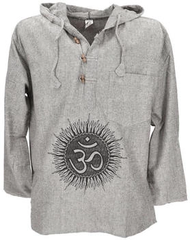 Guru-Shop Yoga Hemd Om grau