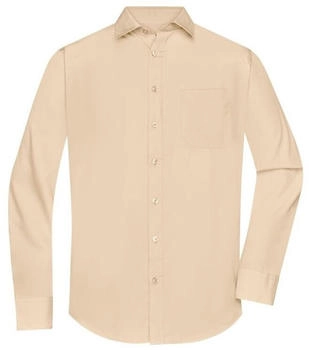 James & Nicholson Shirt aus Mischgewebe stone