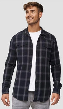 Indicode Hemd Langarm schwarz Regular Fit Baumwolle