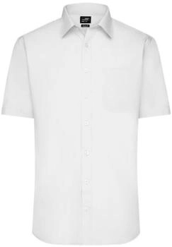 James & Nicholson Poplin Kurzarm Hemd JN680 weiß