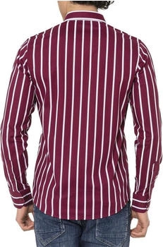 Redbridge Langarmhemd gestreift bordeaux