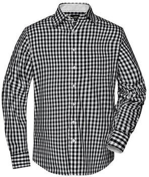 James & Nicholson Karohemd Easy Care JN617 schwarz weiß