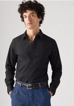 Levi's Jeanshemd BATTERY HM SHIRT SLIM Logobadge jet black stretch poplin