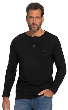JP 1880 Henley Langarm Knopfleiste bis 8XL schwarz 702555130-3XL