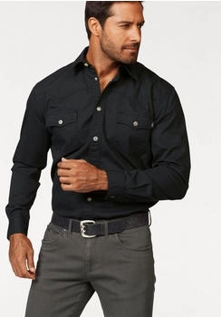 Arizona Jeans Langarmhemd im Western-Stil schwarz