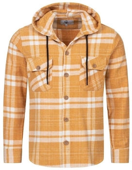 Rock Creek Kariertes Hemd Kapuze camel