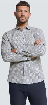 No Excess Shirt Stretch Allover Printed weiß