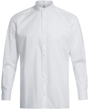 Greiff BASIC Hemd Langarm Stehkragen Regular Fit weiß