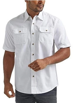 Wrangler Authentics Herrenhemd kurzärmelig gewebt bright white