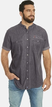 Jan Vanderstorm Kurzarmhemd LUZZA Jeans-Look