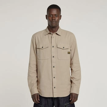 G-Star Marine Slim Hemd beige vintage khaki D24963-D454-G102