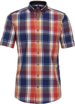 Redmond Kurzarmhemd kariert Modern Fit terra