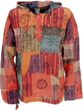 Guru-Shop Patchwork Sweatshirt leichter Hoodie ro