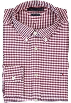 Tommy Hilfiger Hemd Regular Fit Langarm Baumwolle rot L