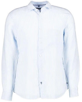 OLYMP Casual Leinenhemd Regular Fit Streifen (4078-74-10) blau