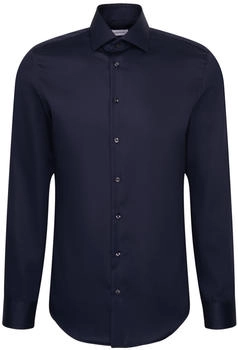 Seidensticker Twill Business Hemd Shaped Uni (01.843510) blau