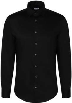 Seidensticker Twill Business Hemd Shaped Uni (01.843510) schwarz