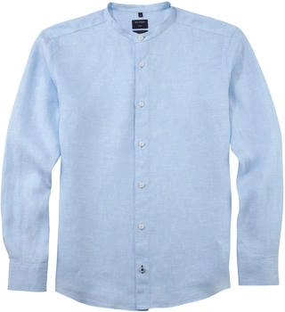 OLYMP Casual Leinenhemd Regular Fit Stehkragen (4072-74-10) blau